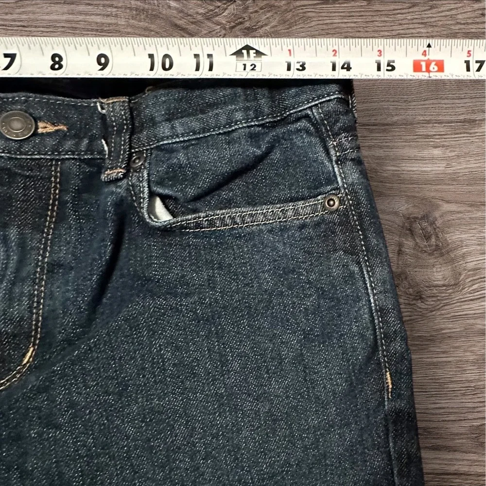Old Navy Boys 16 Regular‎ Loose Bootcut Jeans Adjustable Waist Dark Wash